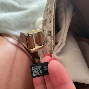 Michael Kore Beige & Camel tote bag.